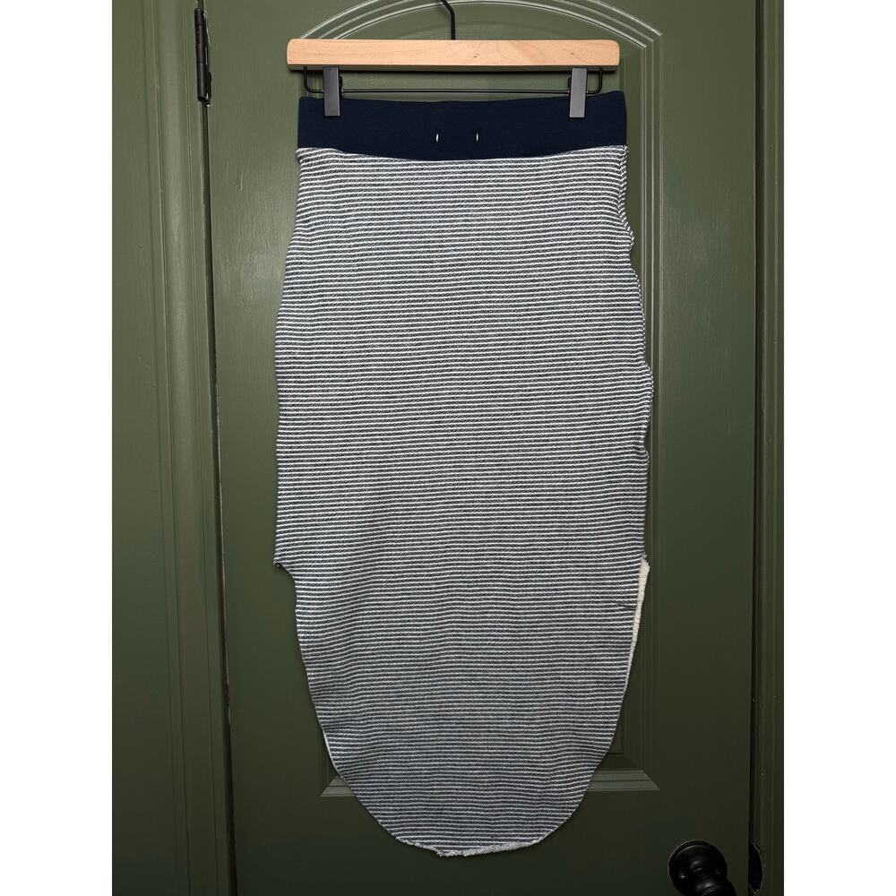 NWOT Frank & Eileen Donegal Unforgettable Fleece Midi Skirt Navy White Stripe XS